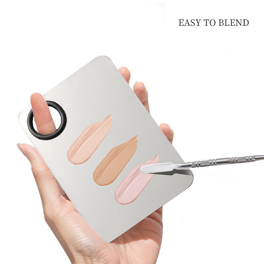 Stainless Steel Makeup Palette with Spatula