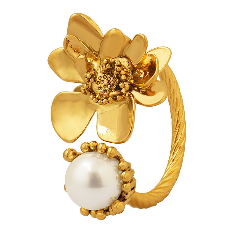 French Retro Flower Ring