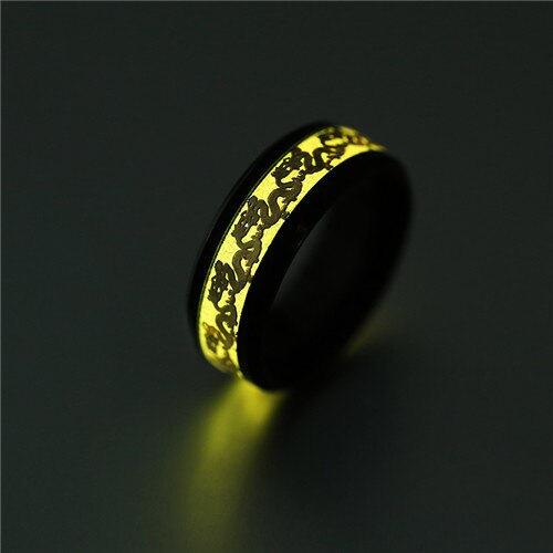 Dragon pattern fluorescent ring