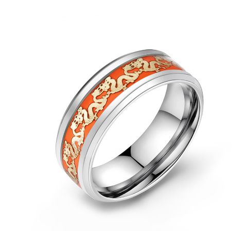 Dragon pattern fluorescent ring