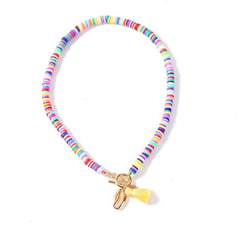 Bohemian Rainbow Shell Necklace