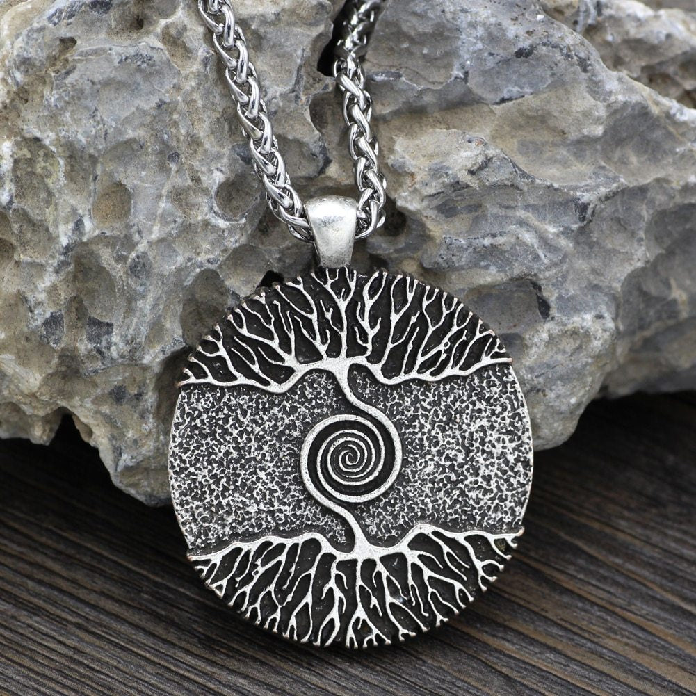 Nordic Tree Of Life Double-Sided Pendant Chain