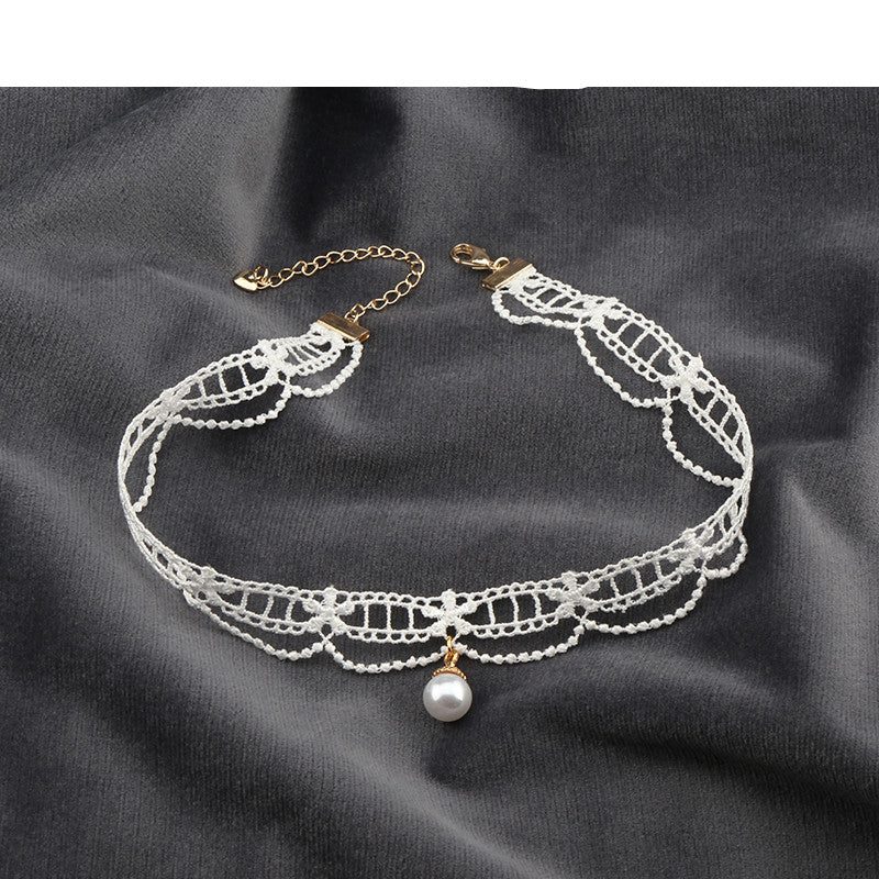 Crochet Lace Flower Choker