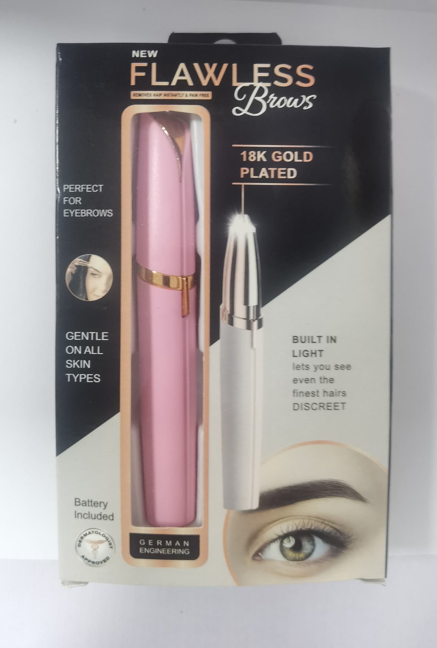 HEART OF LOVE Mini Electric Eyebrow Trimmer with LED Light