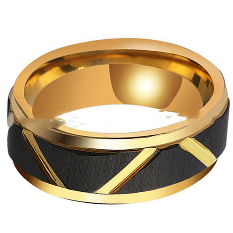 Tungsten Carbide Lucky Groove Ring