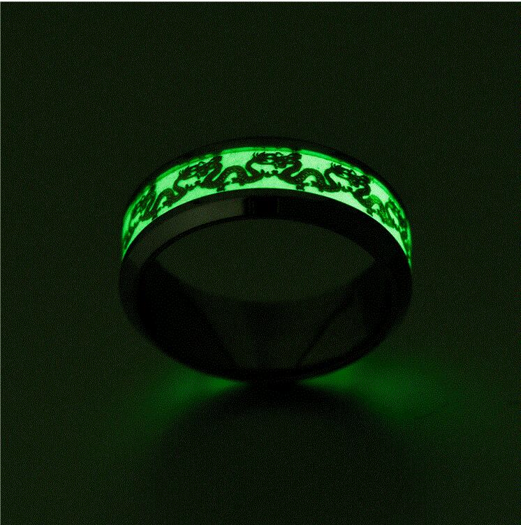 Dragon pattern fluorescent ring