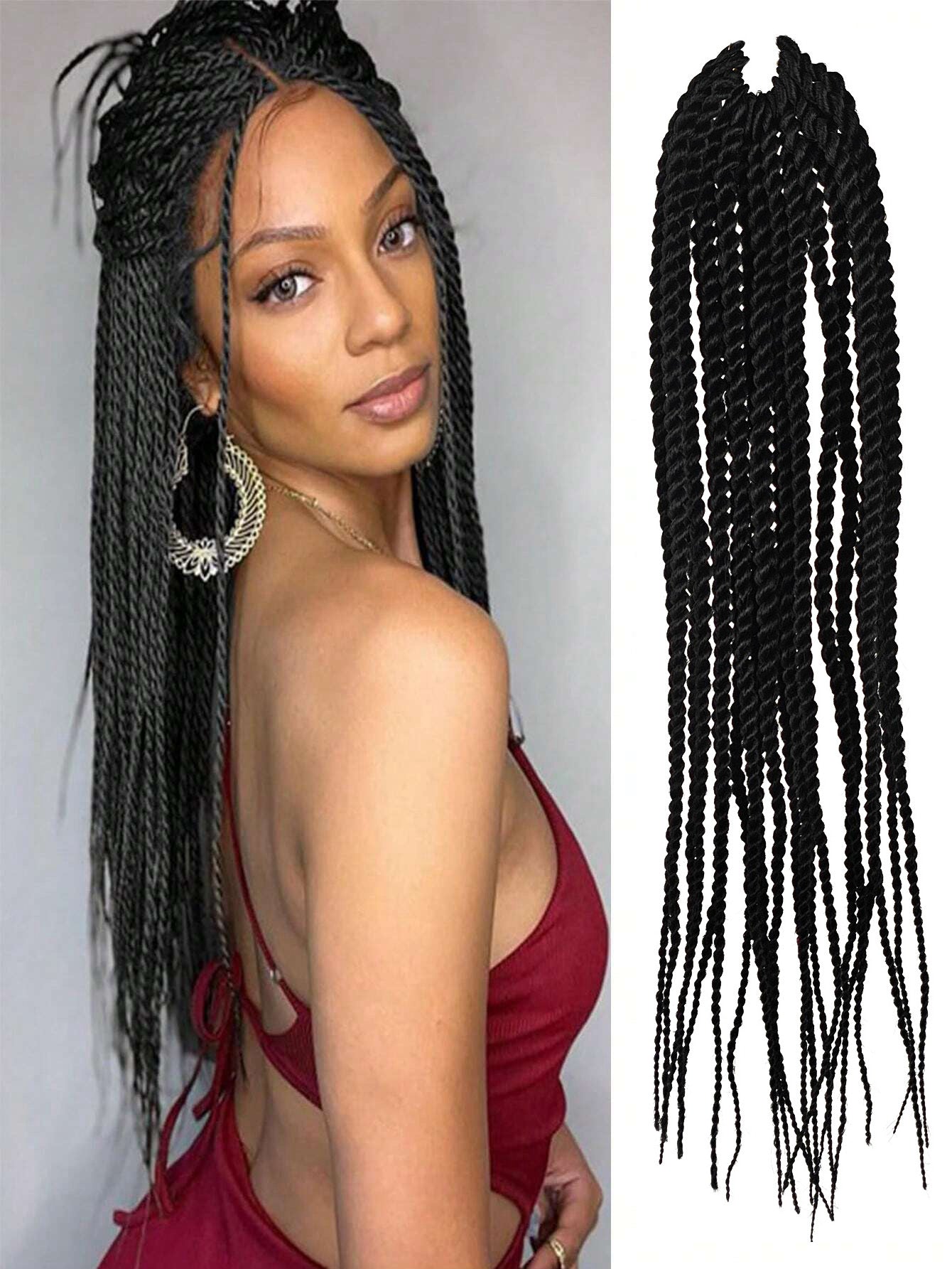 4X EZ SENEGALESE BRAID Long Crochet Braid 16"