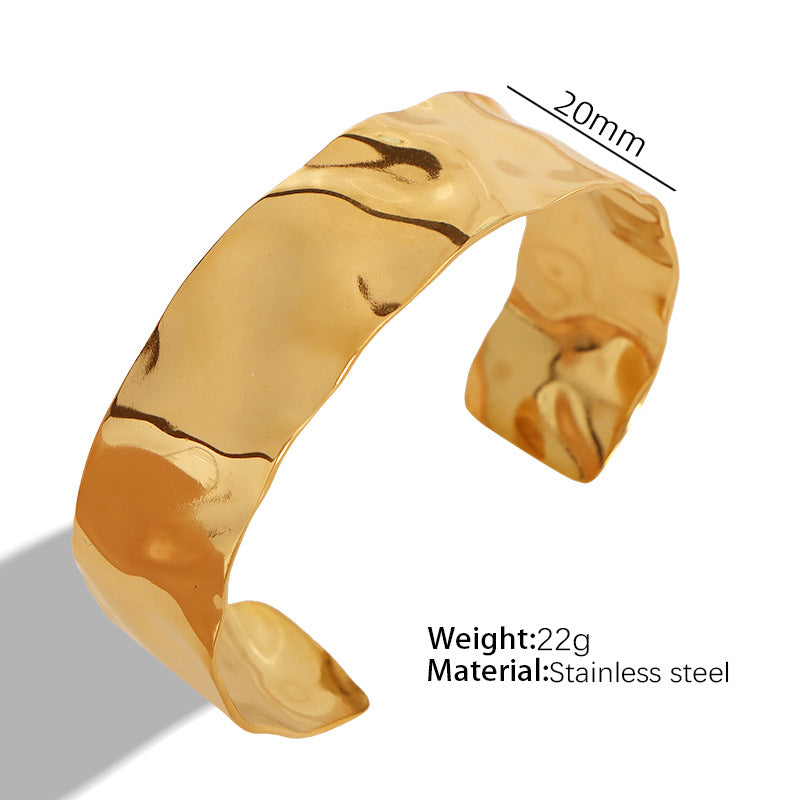 Exaggerated Titanium Steel Open-end Bracelet