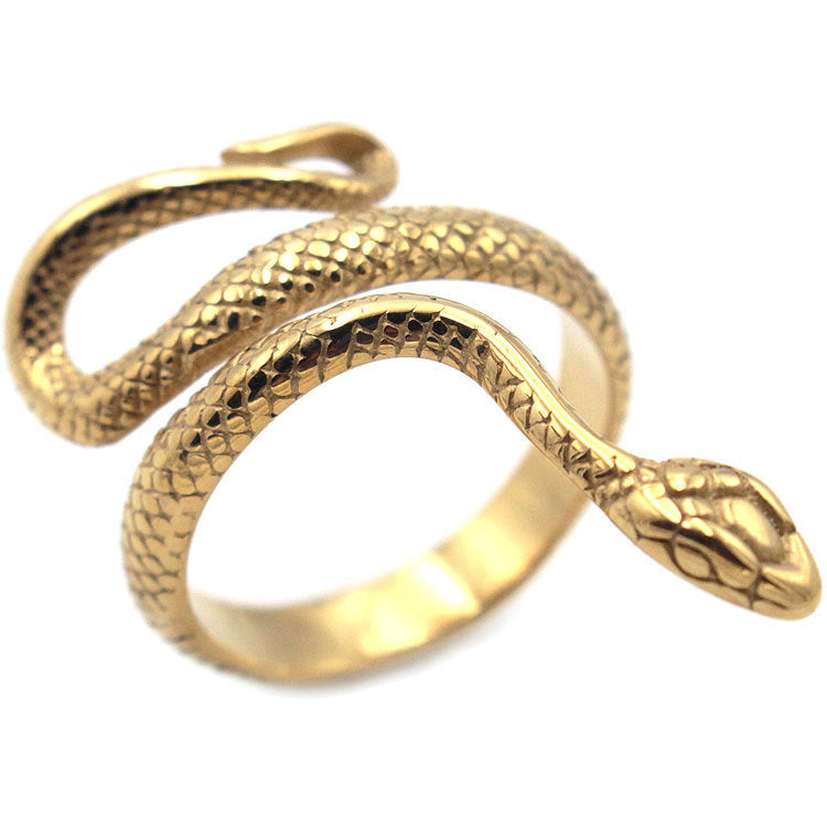 Vintage Men's Snake Stainless Steel Ring