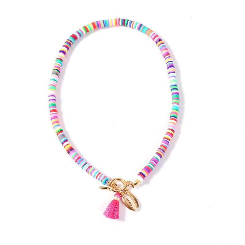 Bohemian Rainbow Shell Necklace