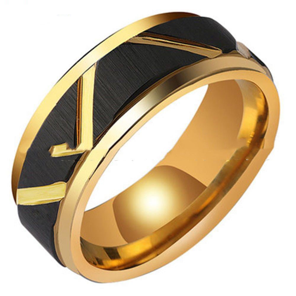 Tungsten Carbide Lucky Groove Ring