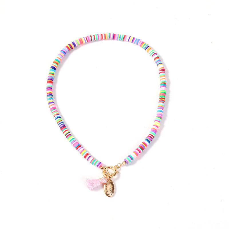 Bohemian Rainbow Shell Necklace