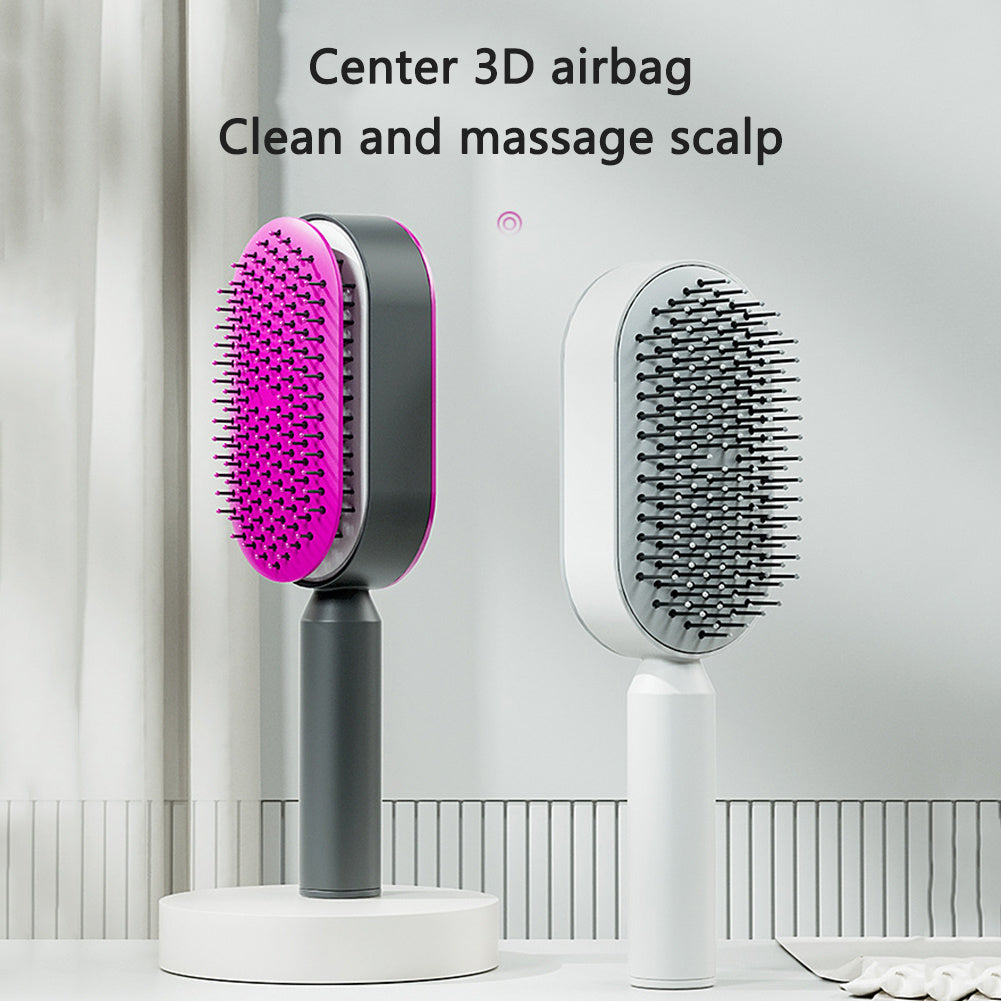 Anti-Static Self Cleaning Hair Brush