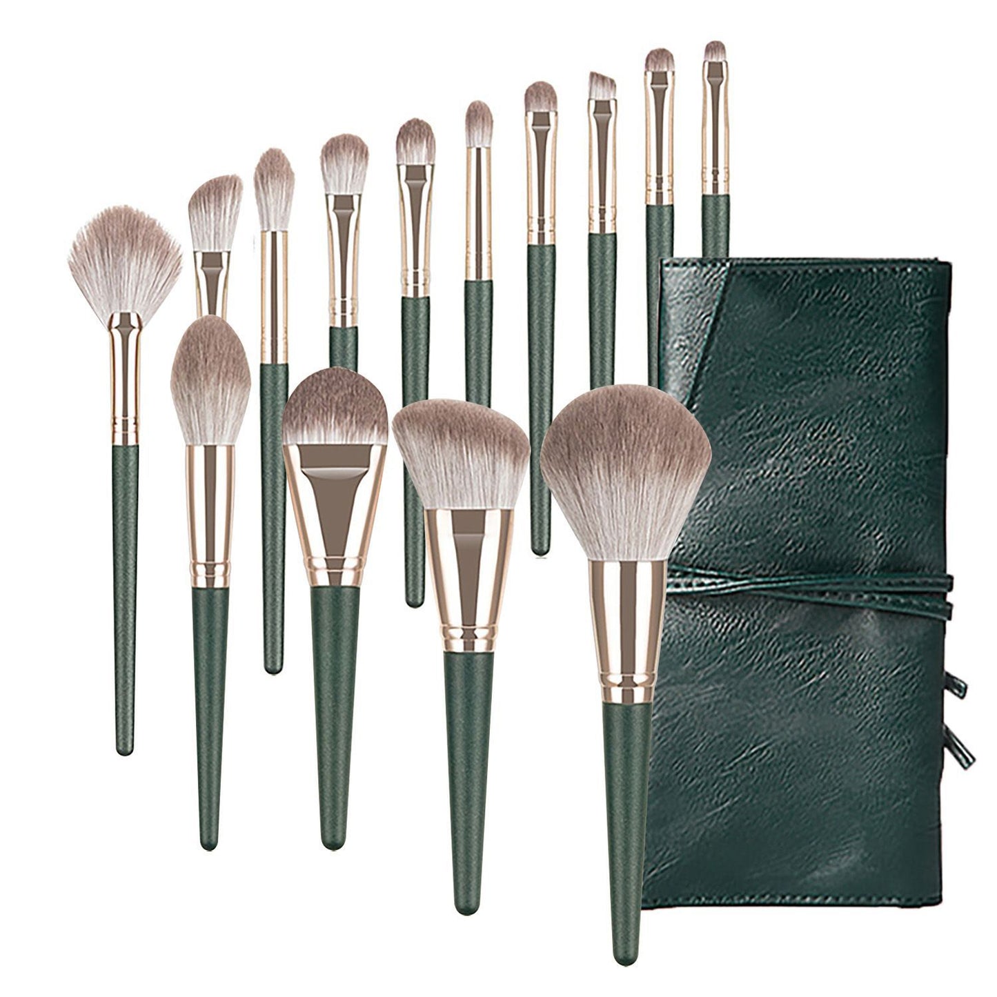 GREEN CLOUD 14-Piece Makeup Brushes Set