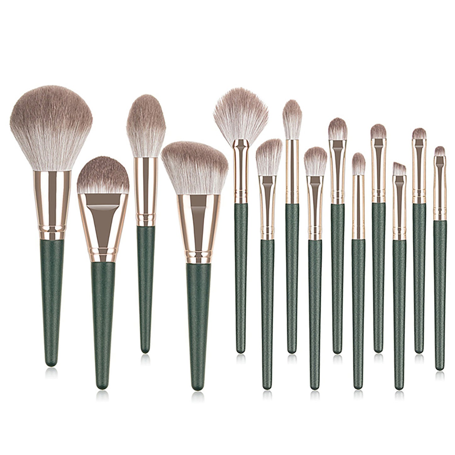 GREEN CLOUD 14-Piece Makeup Brushes Set