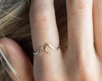 Mountain-shaped Copper Ring