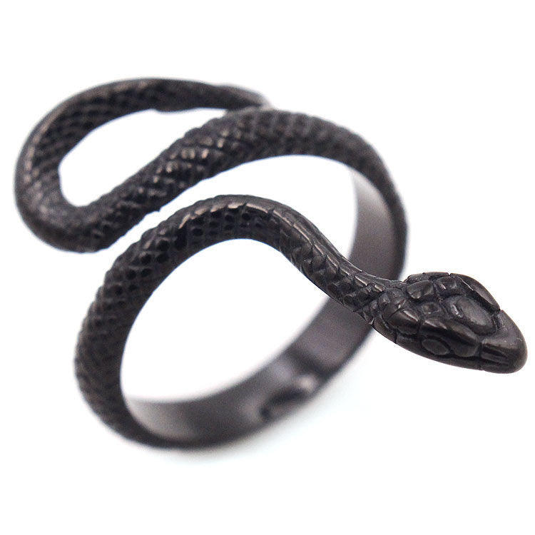 Vintage Men's Snake Stainless Steel Ring